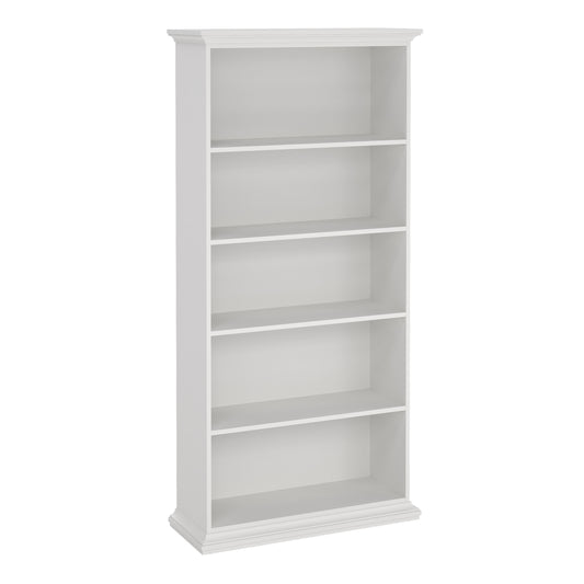 paris tall bookcase in white