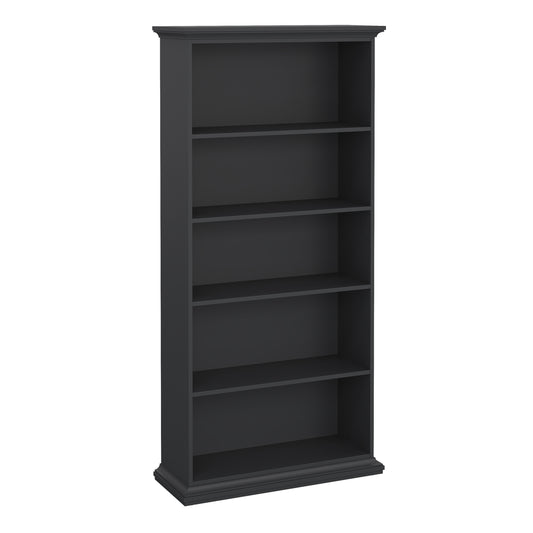 paris tall bookcase in matt grey