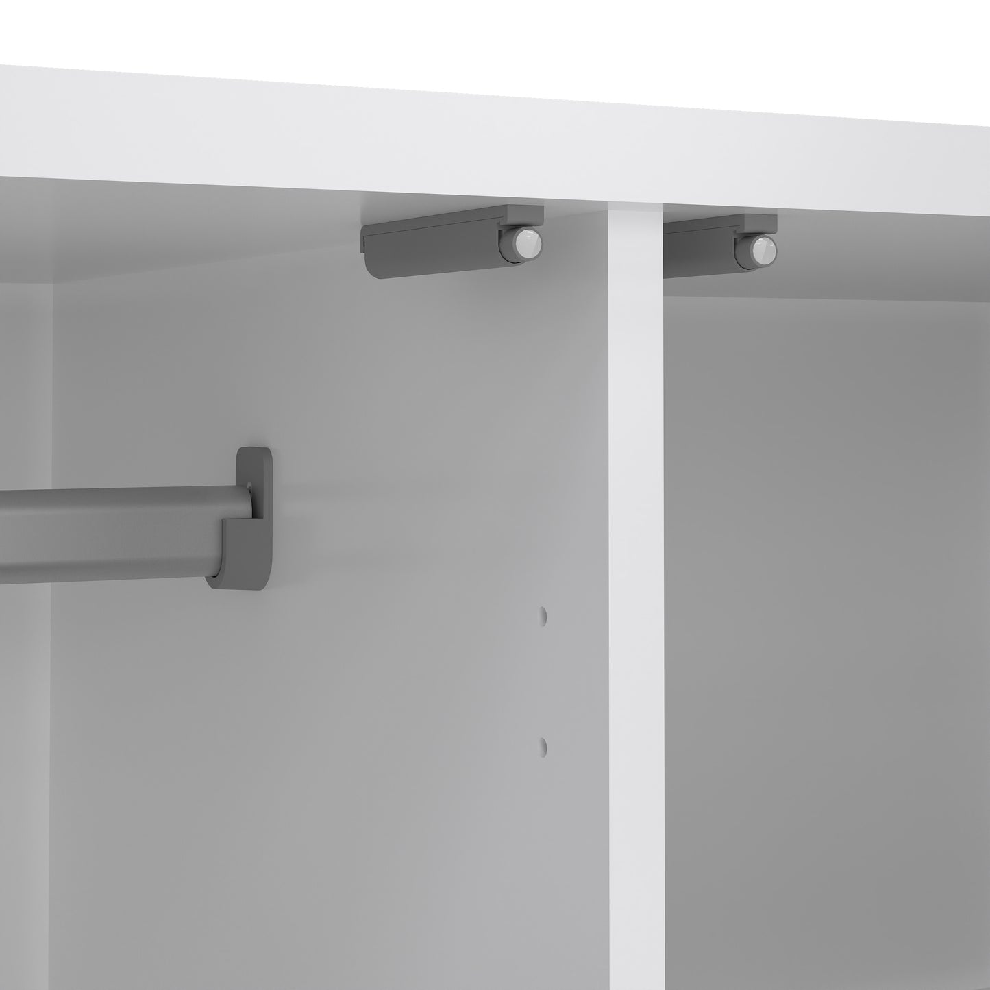 naia wardrobe with 2 doors 1 drawer in white high gloss