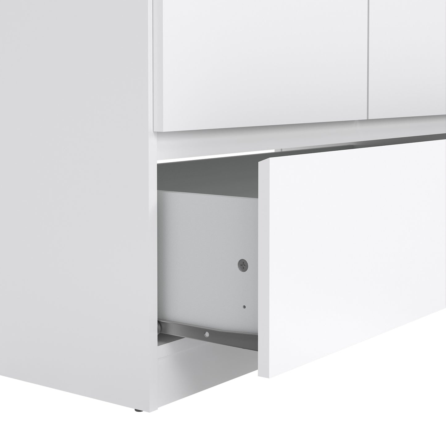 naia wardrobe with 2 doors 1 drawer in white high gloss
