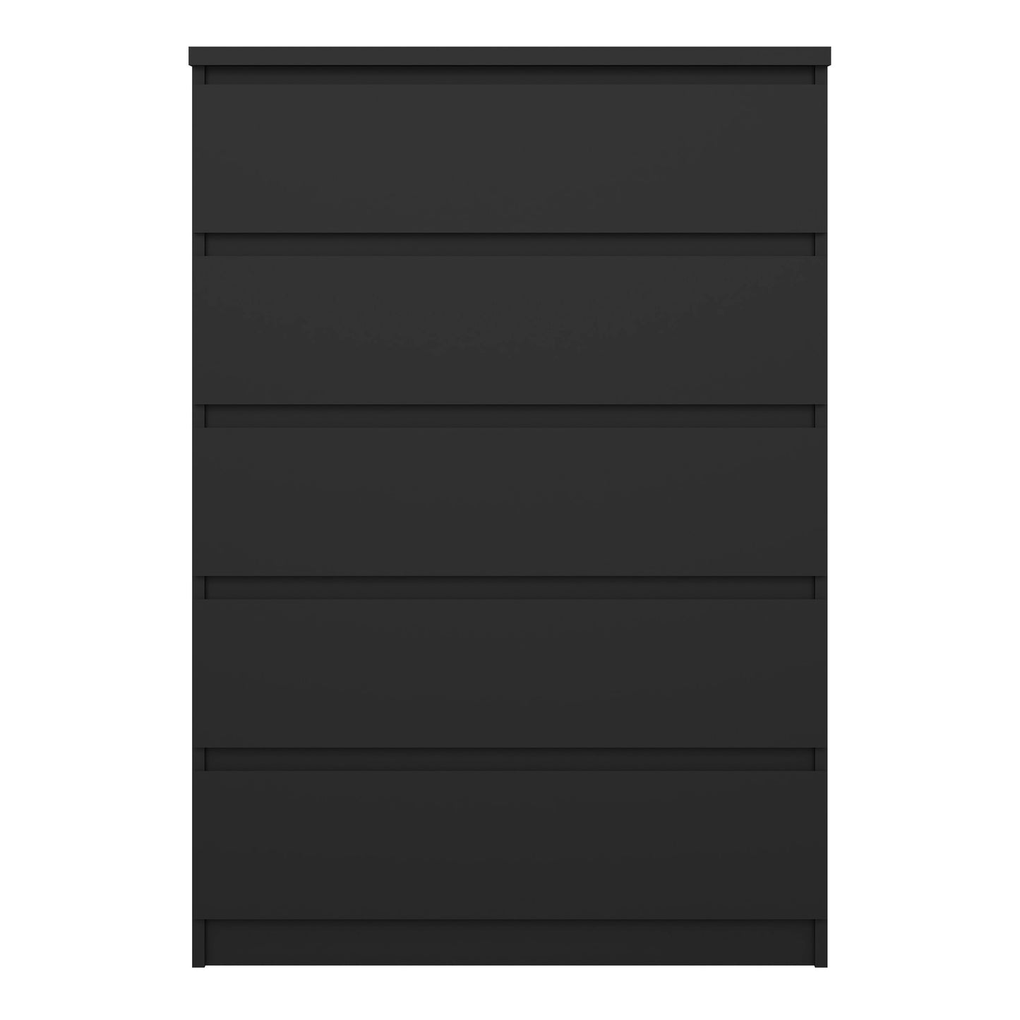 naia chest of 5 drawers in black matt