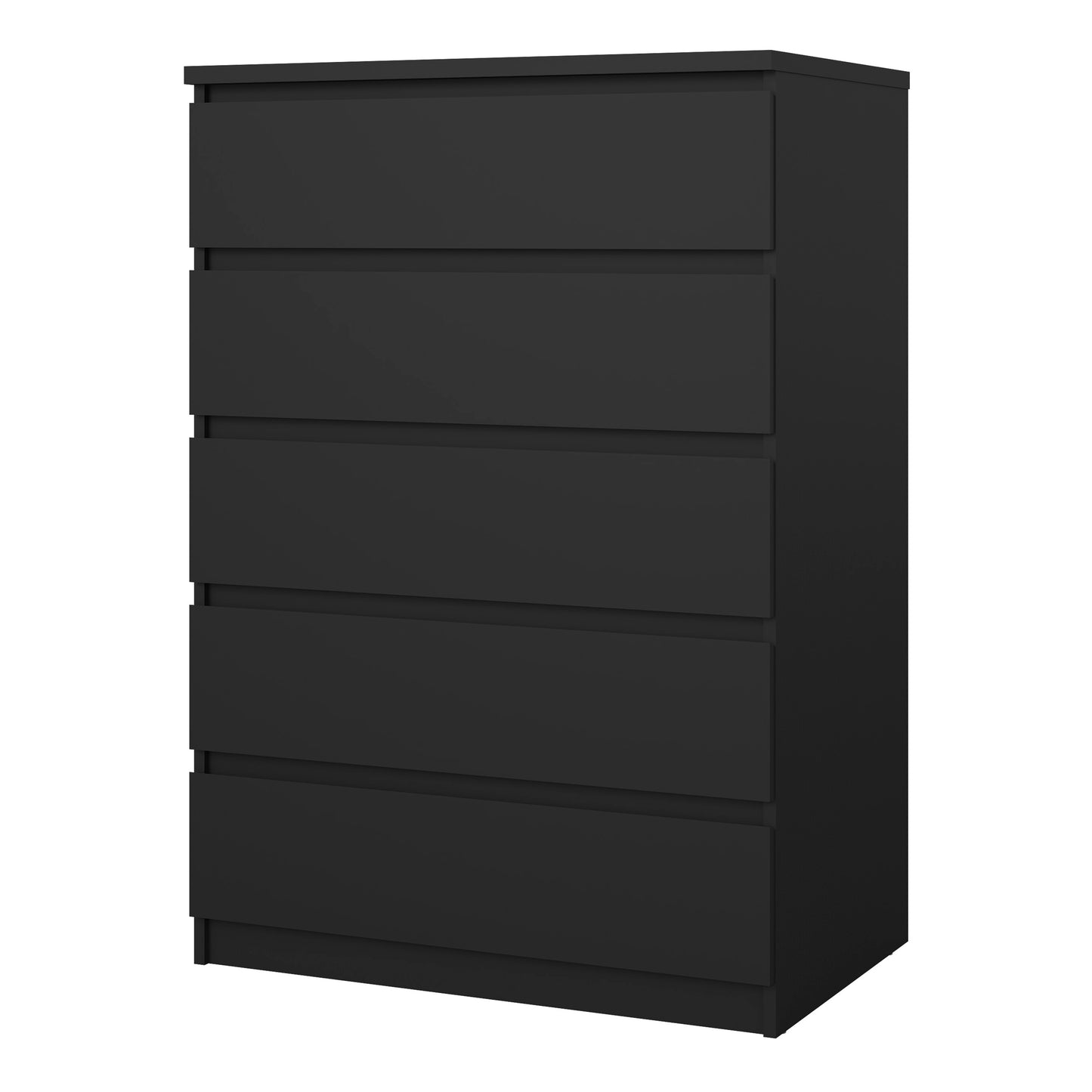 naia chest of 5 drawers in black matt