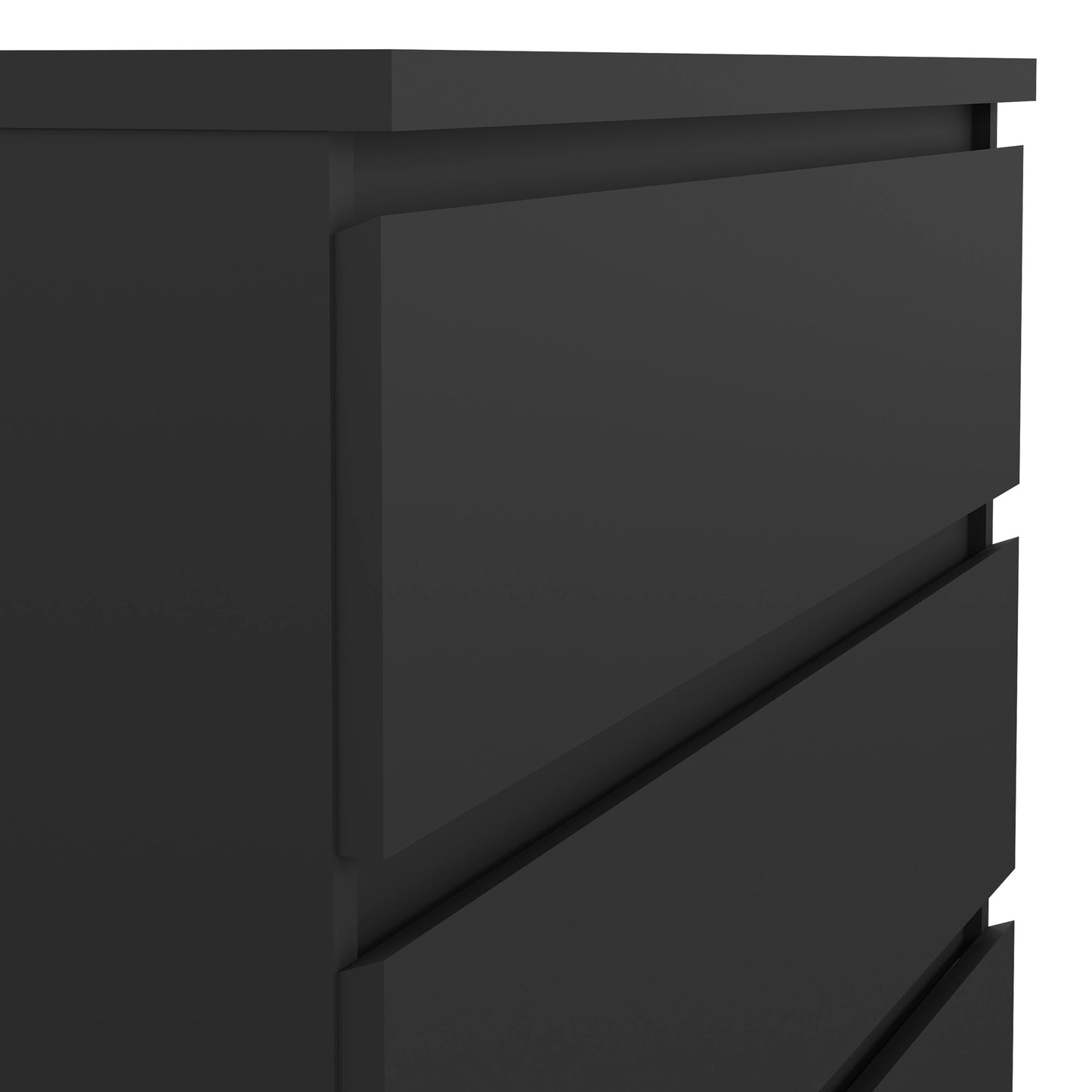 naia chest of 5 drawers in black matt