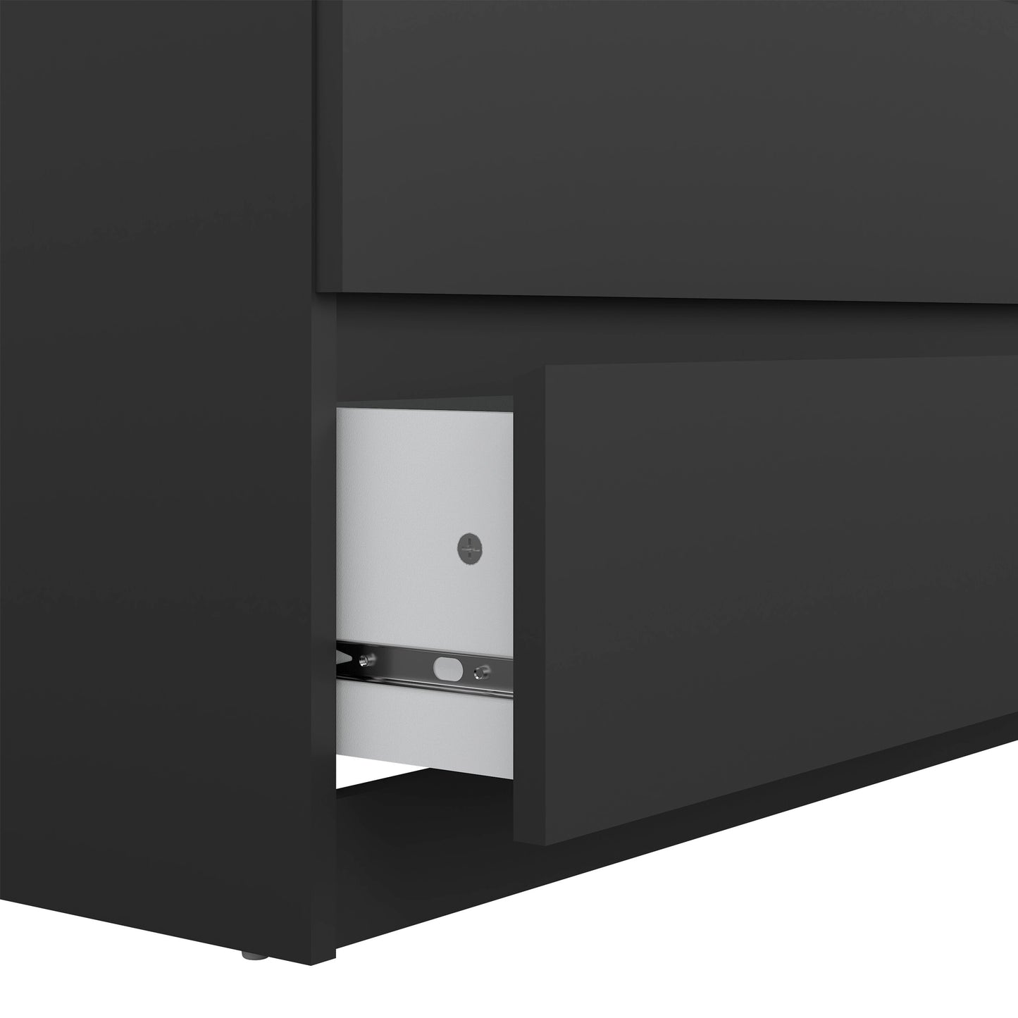 naia chest of 5 drawers in black matt