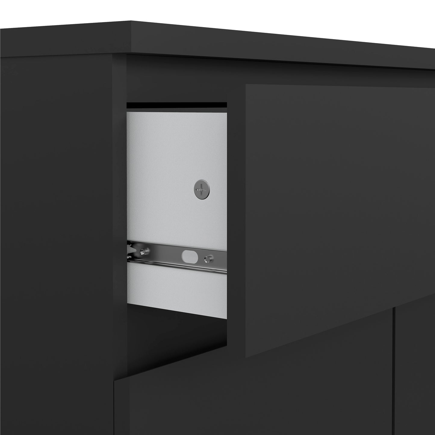 naia sideboard - 1 drawer 2 doors in black matt