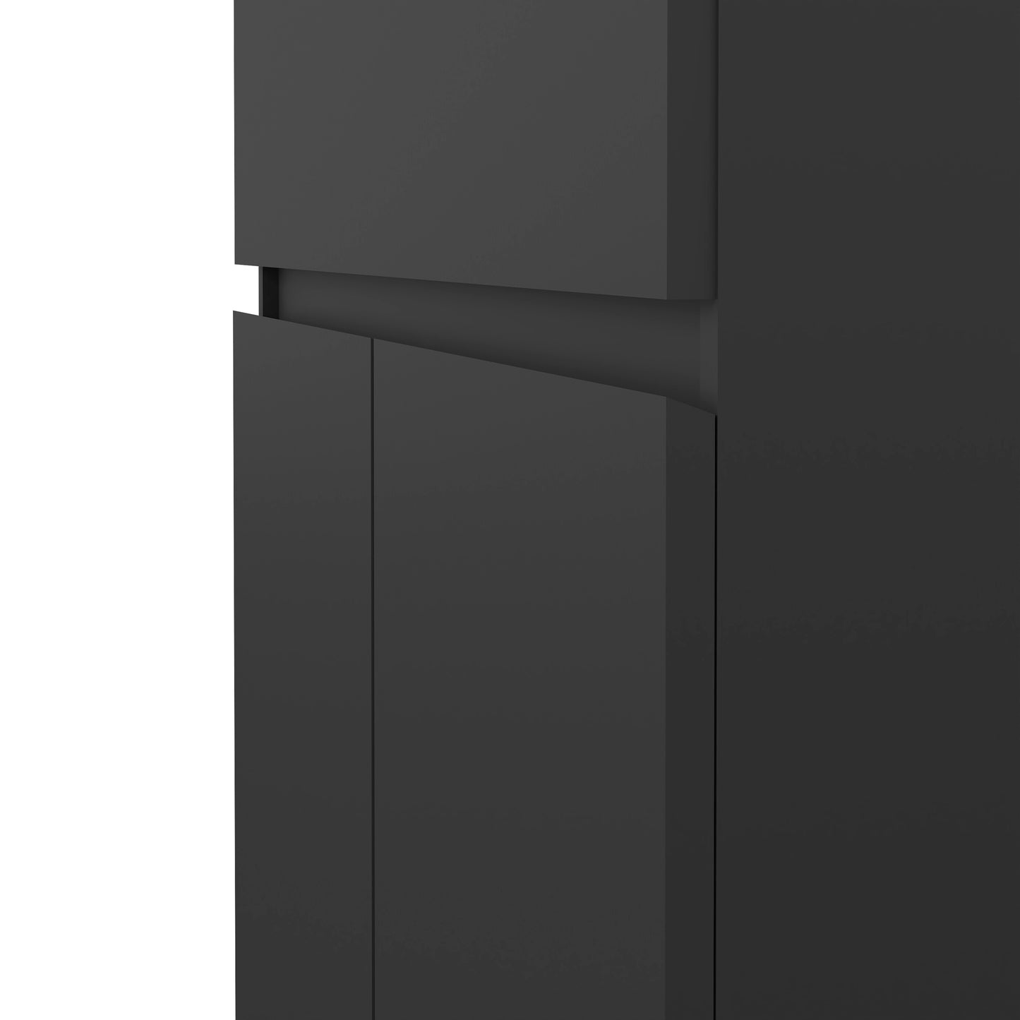 naia sideboard - 1 drawer 2 doors in black matt