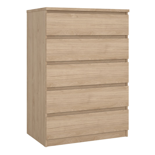 naia chest of 5 drawers in jackson hickory oak