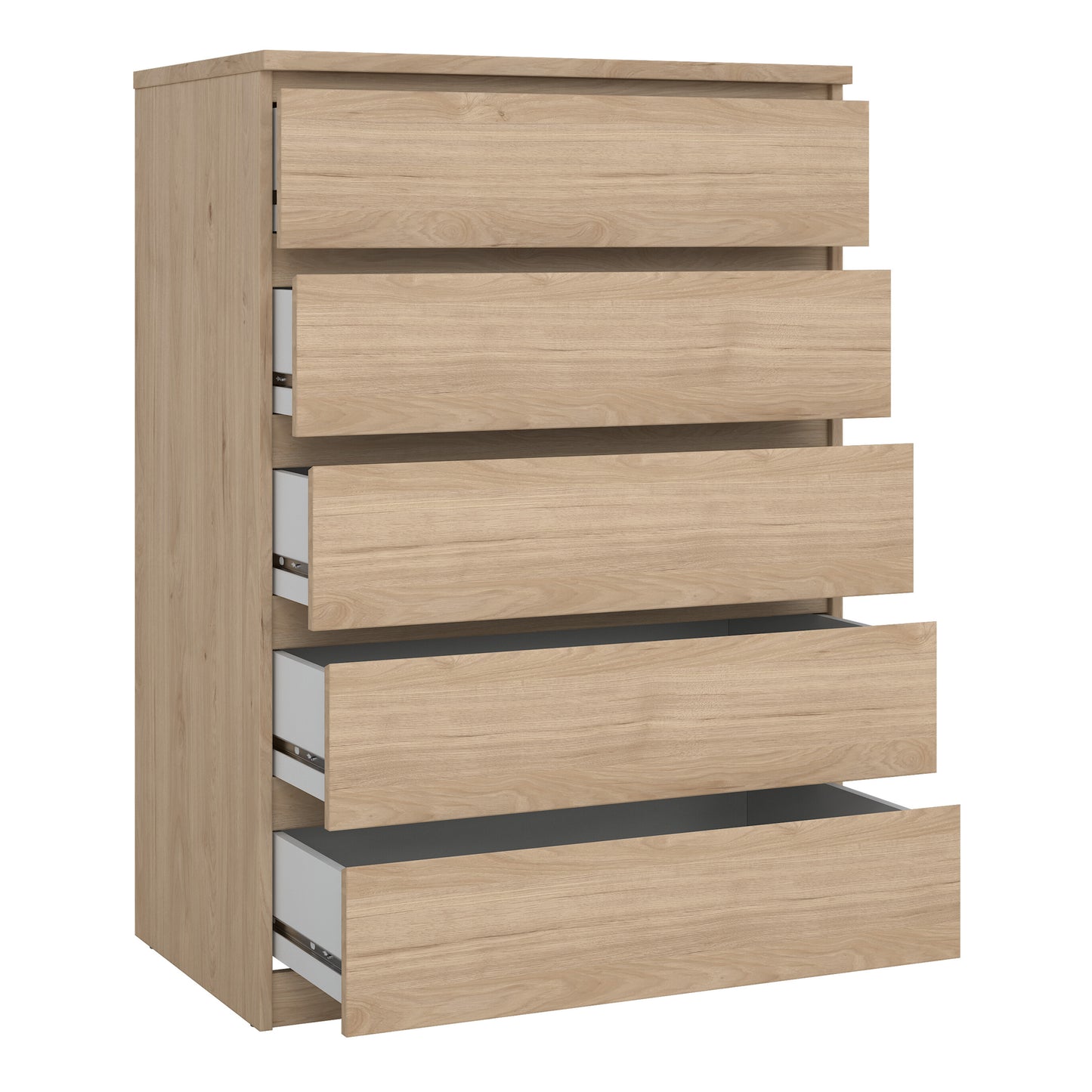 naia chest of 5 drawers in jackson hickory oak