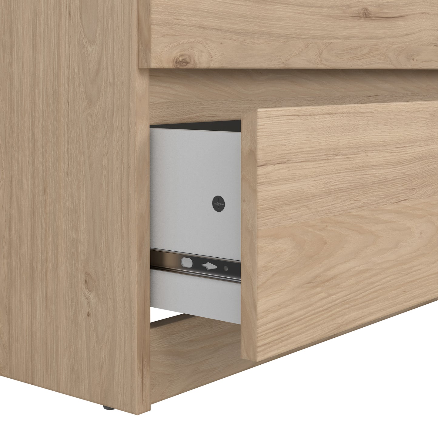 naia wide chest of 6 drawers (3+3) in jackson hickory oak