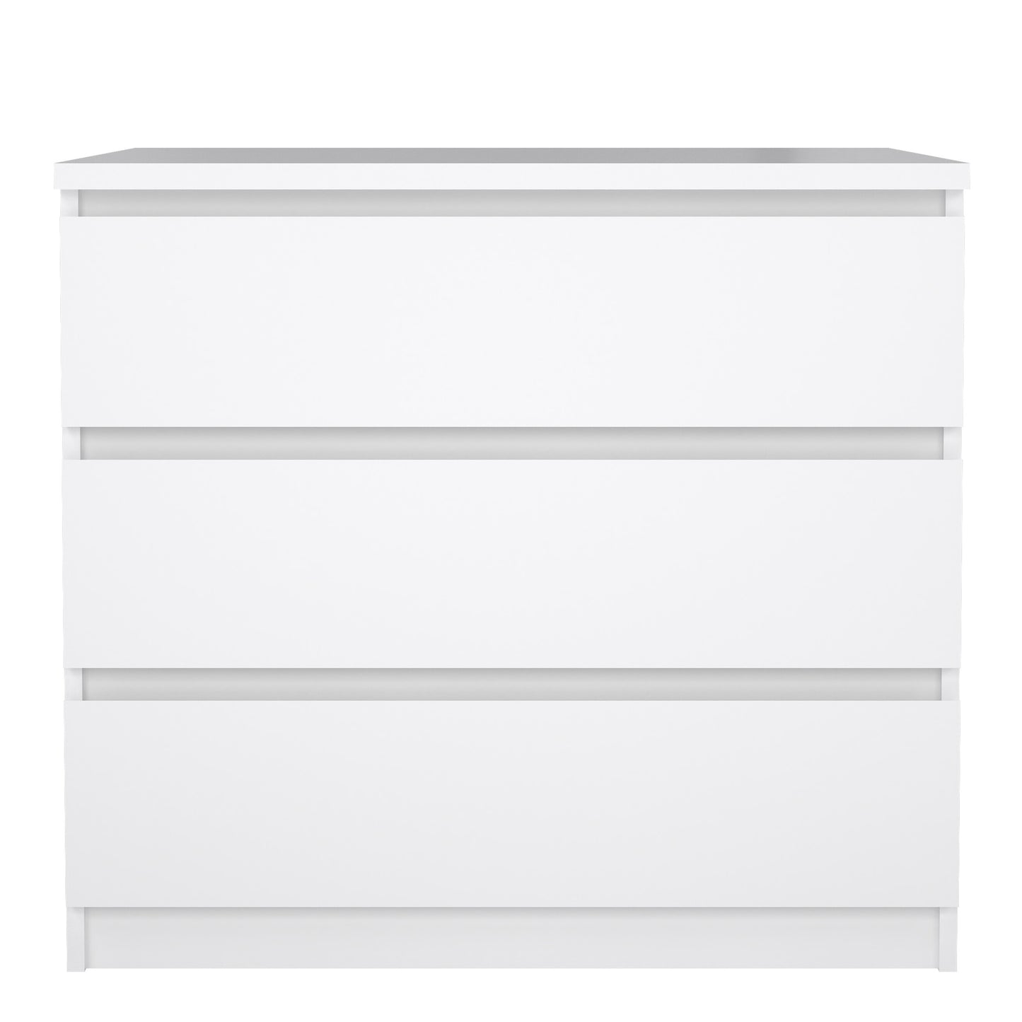 naia chest of 3 drawers in white high gloss