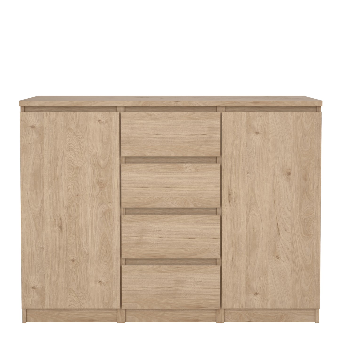 naia sideboard 4 drawers 2 doors in jackson hickory oak
