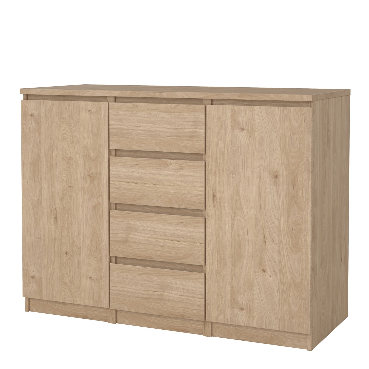 naia sideboard 4 drawers 2 doors in jackson hickory oak