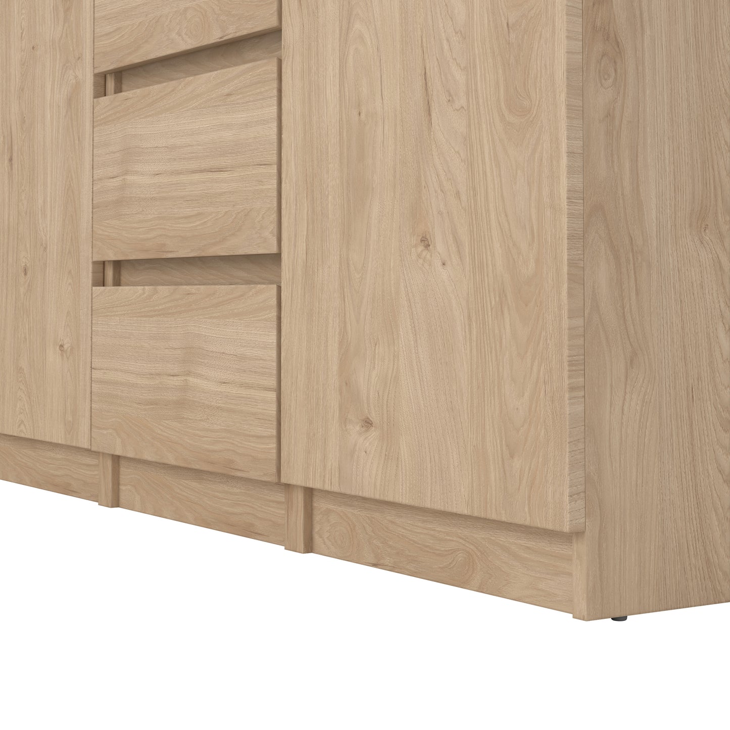 naia sideboard 4 drawers 2 doors in jackson hickory oak