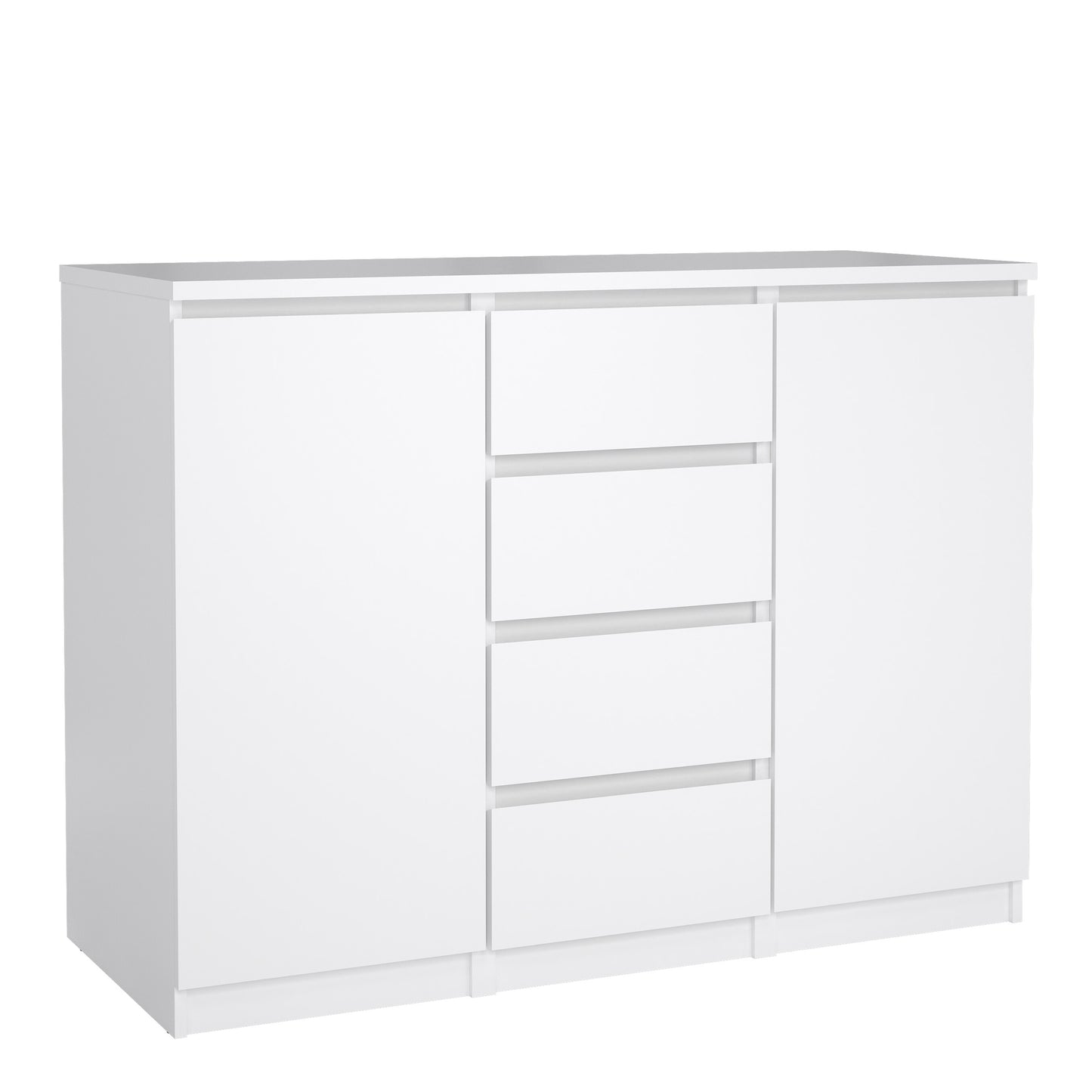 naia sideboard - 4 drawers 2 doors in white high gloss