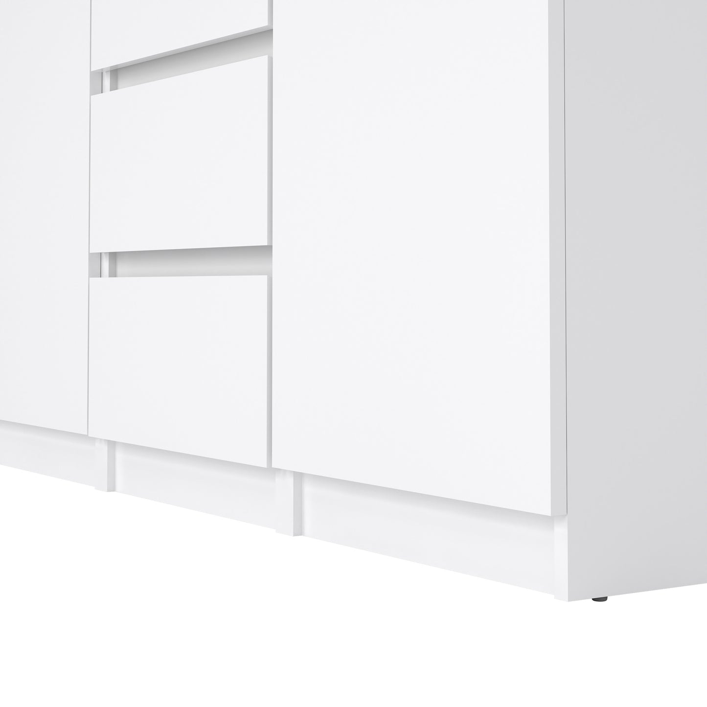 naia sideboard - 4 drawers 2 doors in white high gloss
