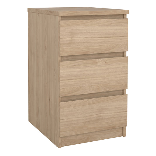 naia bedside 3 drawers in jackson hickory oak