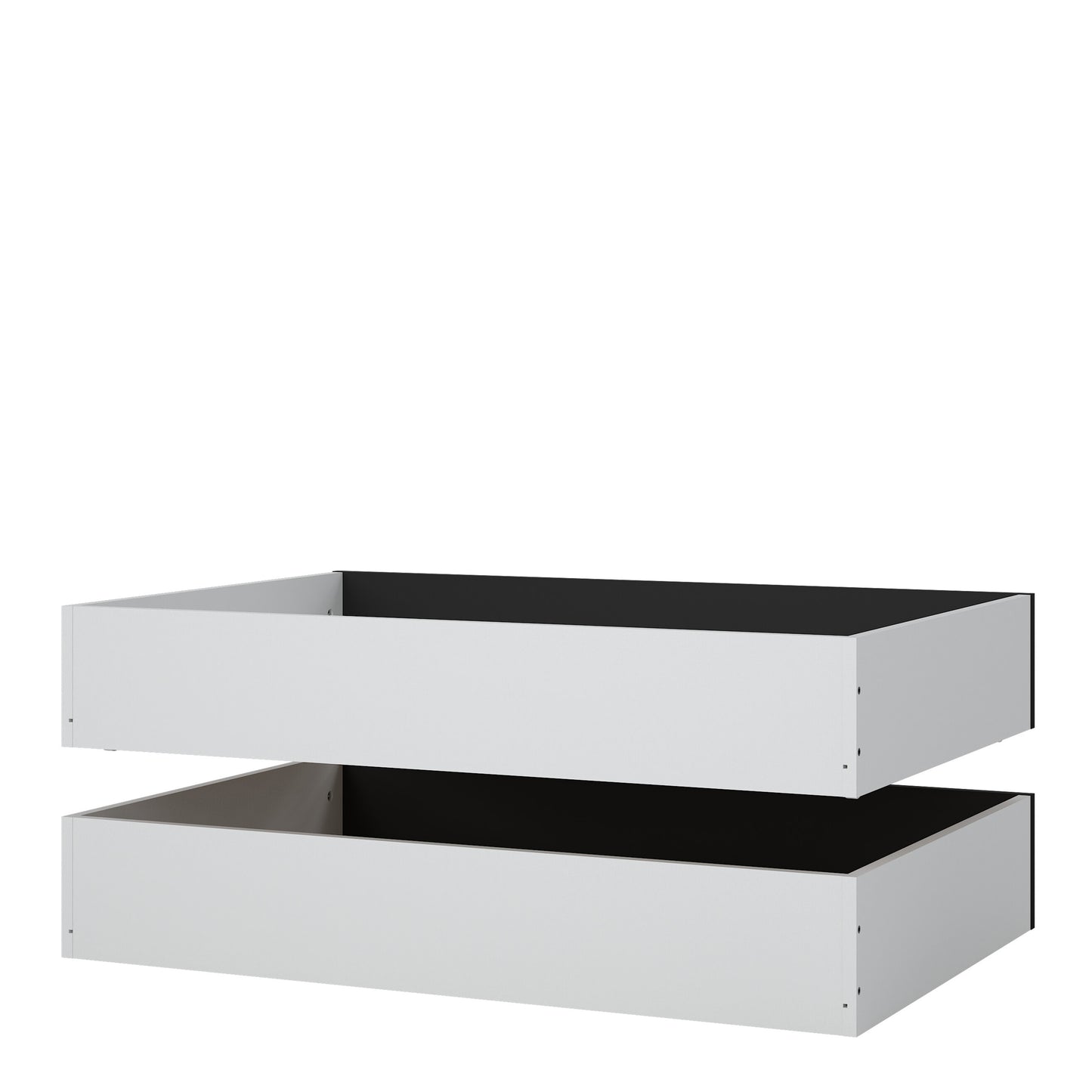 naia set of 2 underbed drawers (for single or double beds) in black matt