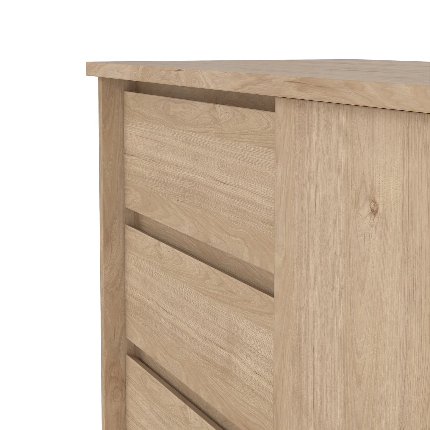 naia storage unit with 1 sliding door and 3 drawers in jackson hickory oak