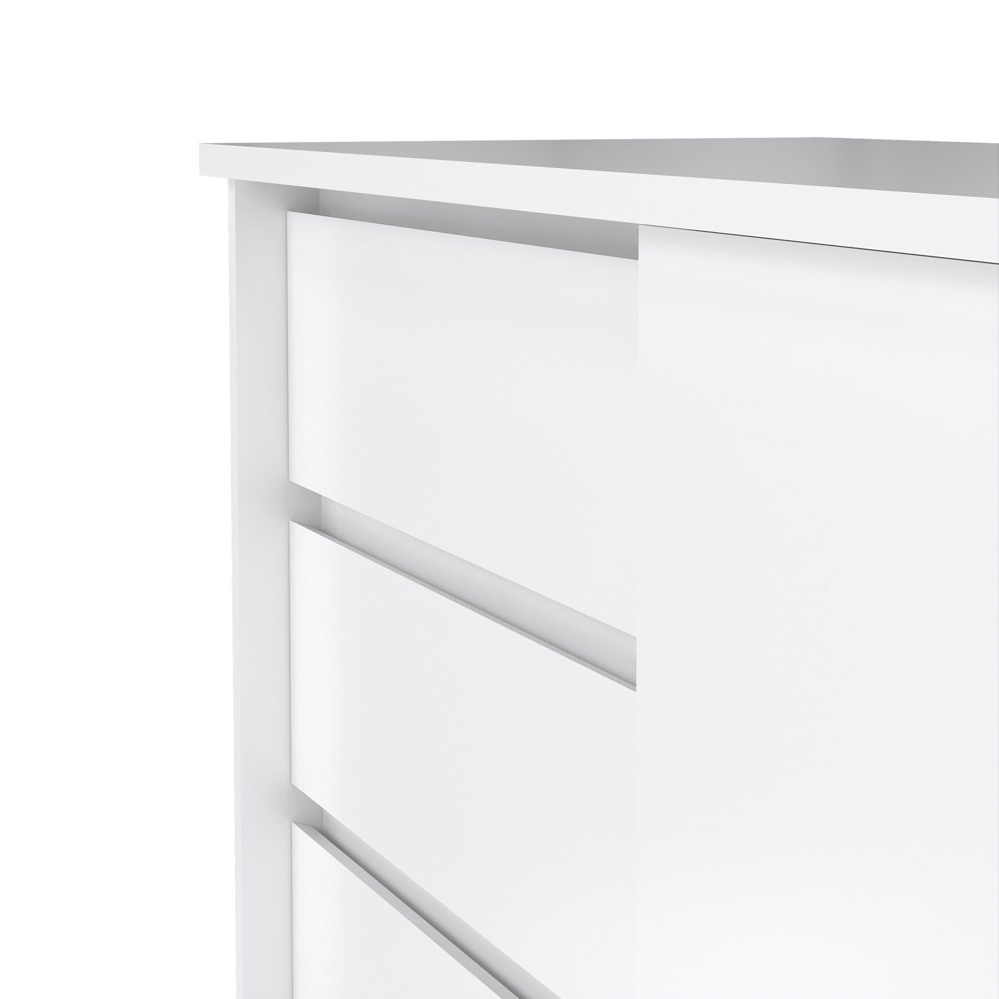 naia storage unit with 1 sliding door and 3 drawers in white high gloss