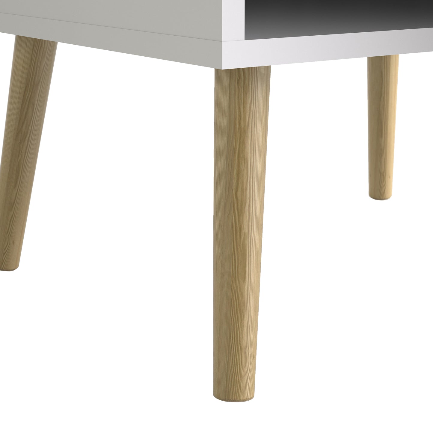 oslo bookcase 2 drawers 1 door in white and oak