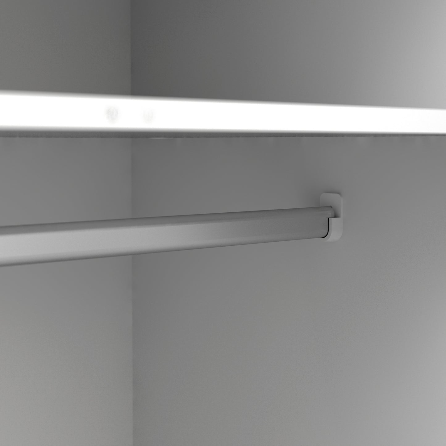 oslo wardrobe 3 doors 3 drawers in white and oak