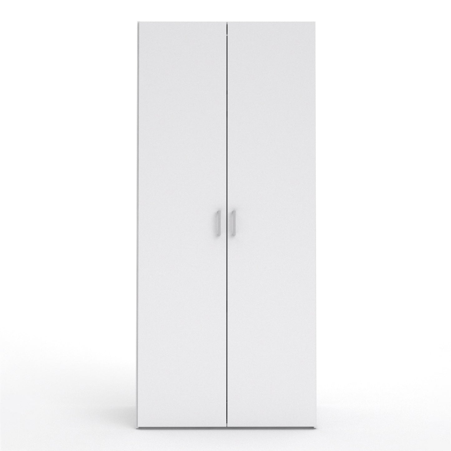 space wardrobe 2 doors white 1750