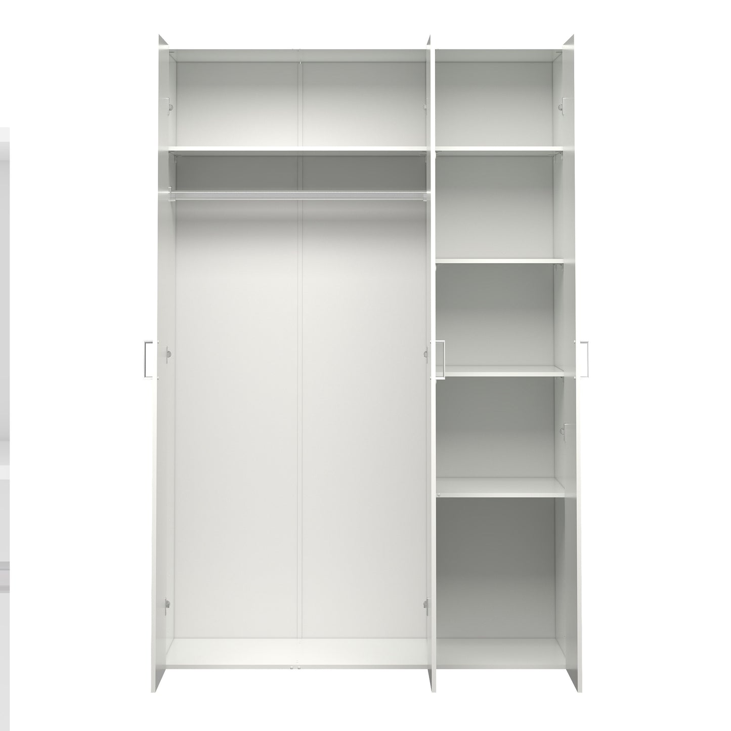 space wardrobe 3 doors white 1750
