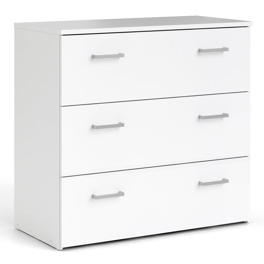 space chest of 3 drawers in white