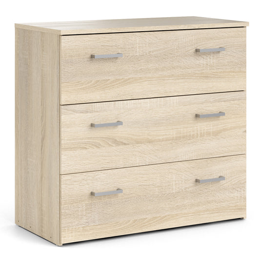 space chest of 3 drawers in oak