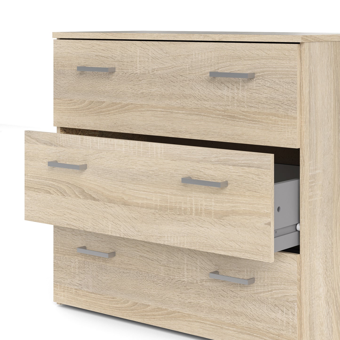 space chest of 3 drawers in oak