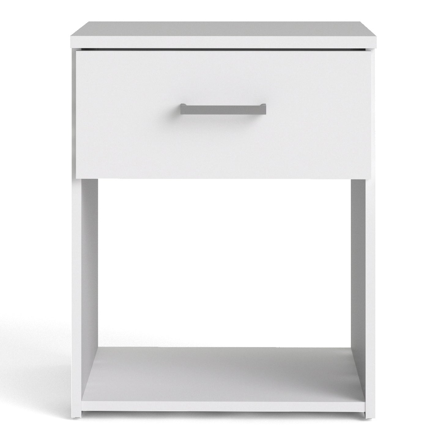 space bedside 1 drawer in white