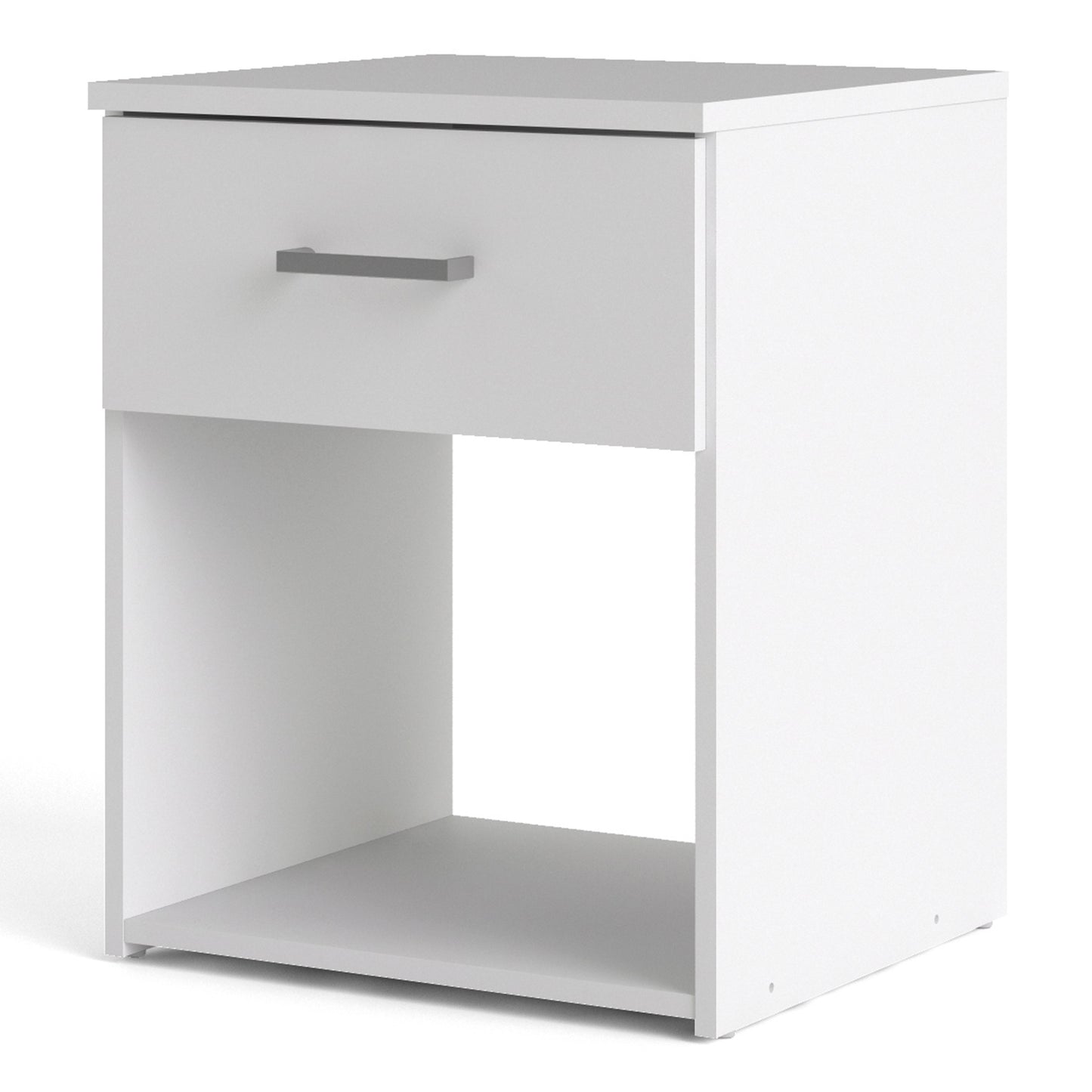 space bedside 1 drawer in white