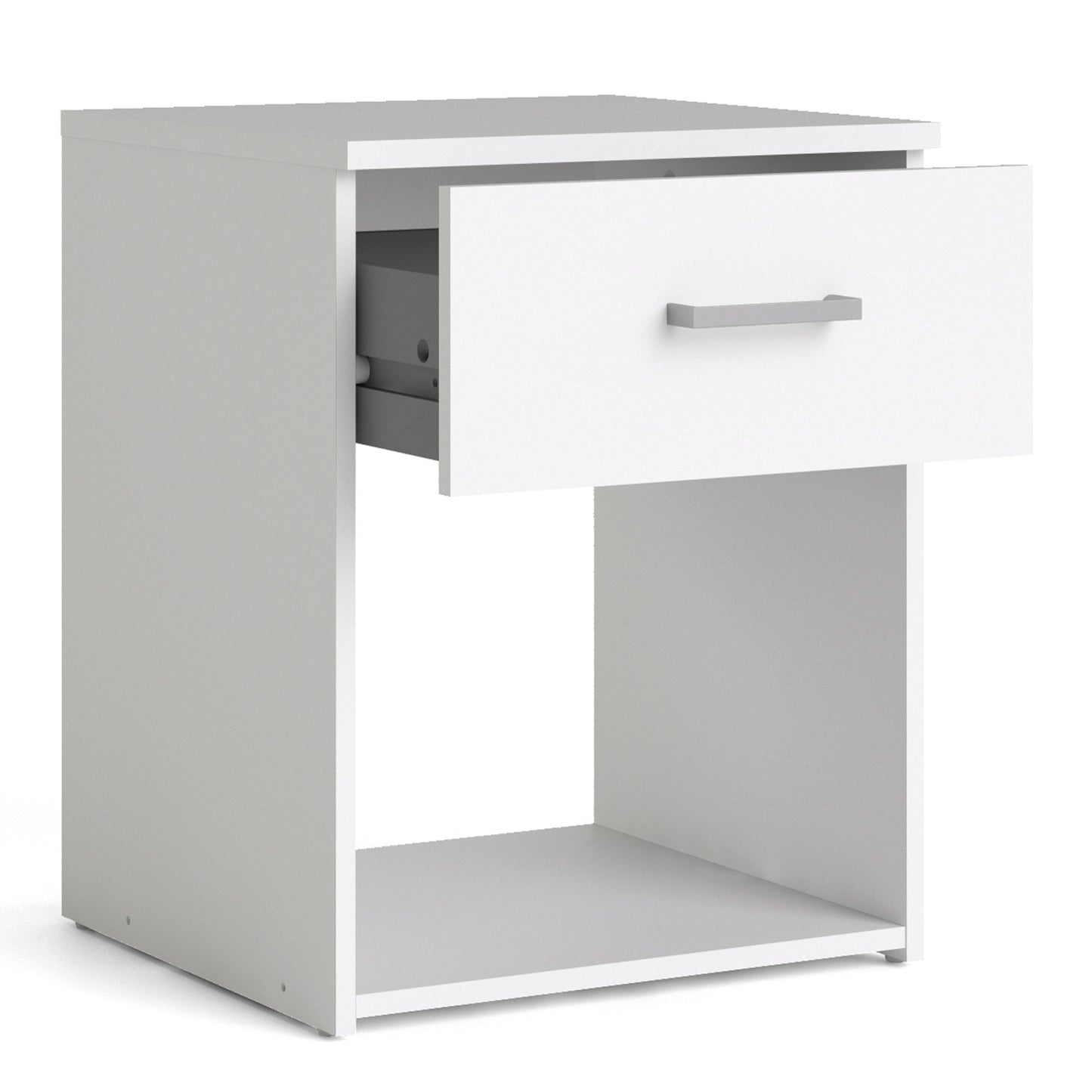 space bedside 1 drawer in white