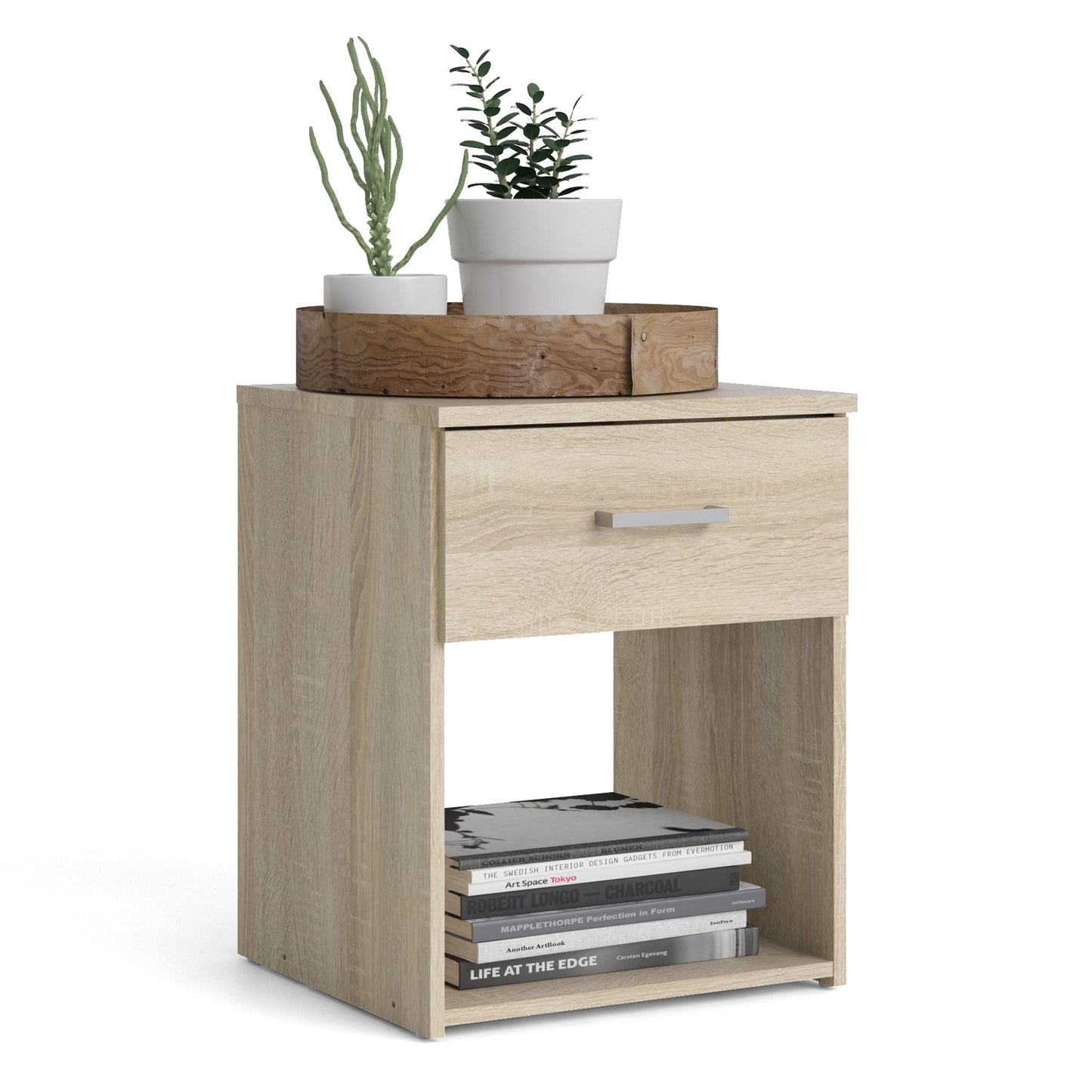 space bedside 1 drawer in oak
