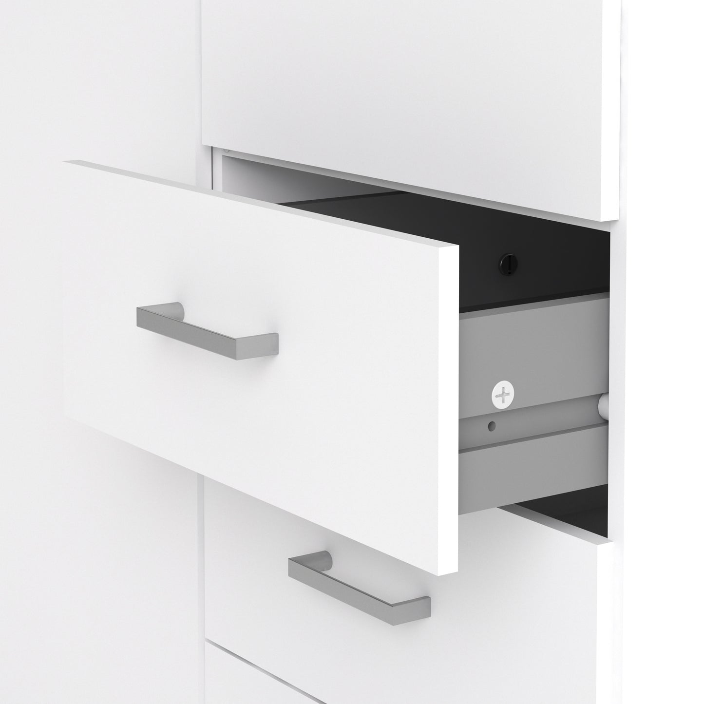 space wardrobe 2 doors 3 drawers in white 2000