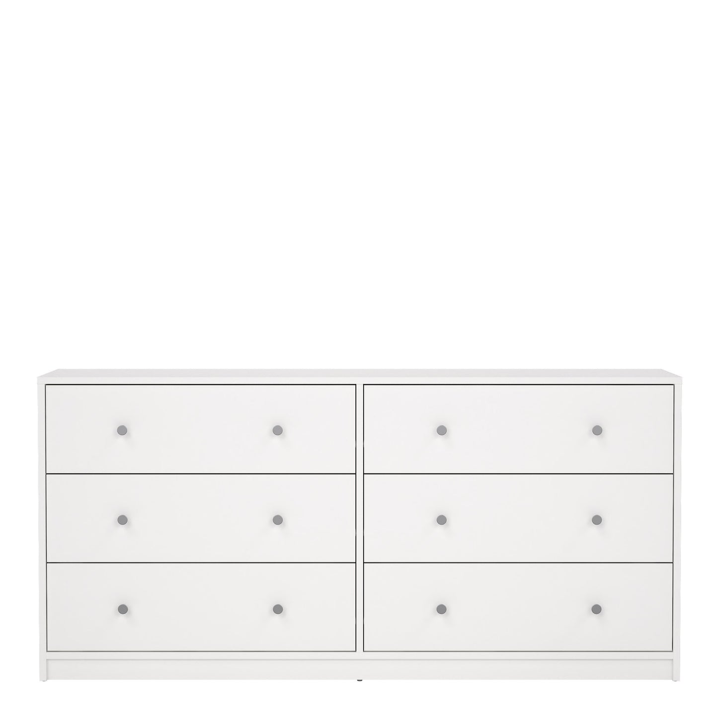 may chest of 6 drawers (3+3) in white