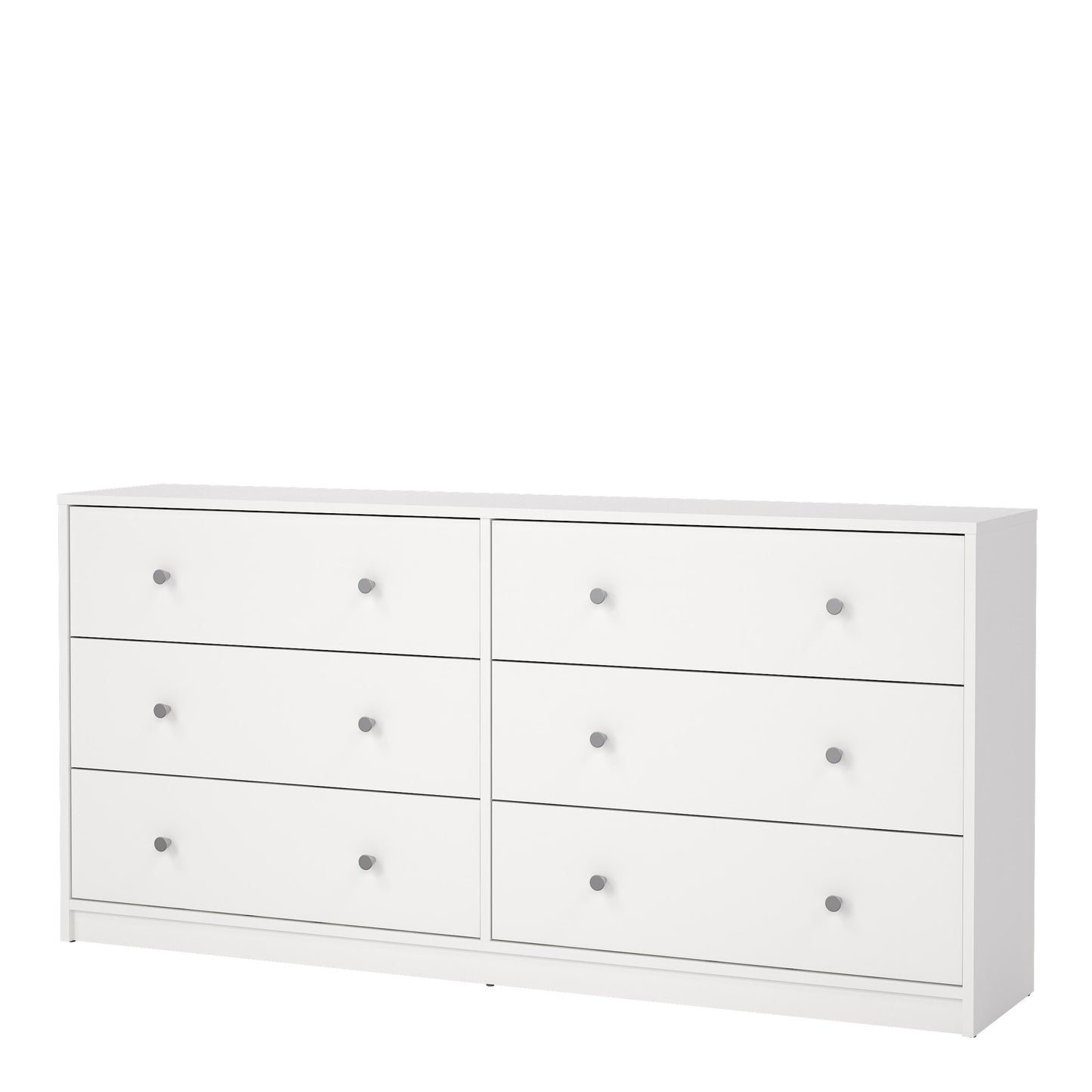may chest of 6 drawers (3+3) in white