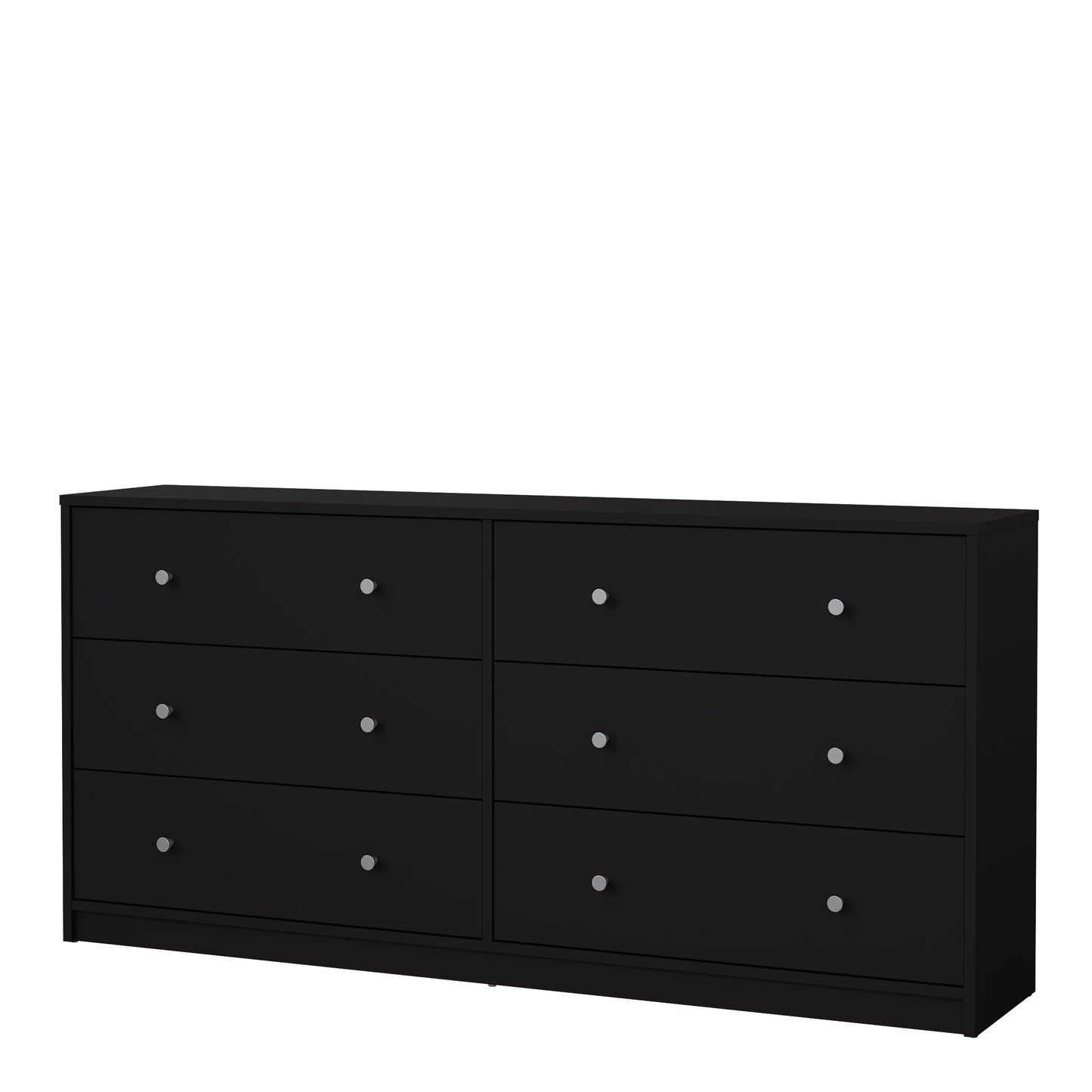 may chest of 6 drawers (3+3) in black