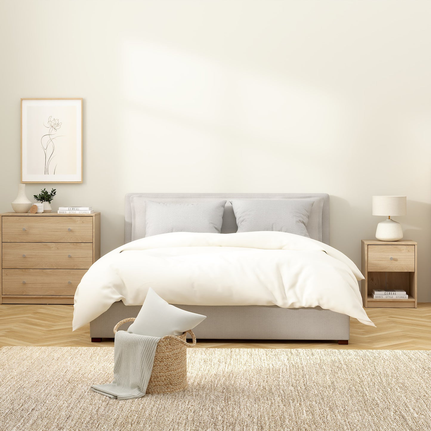 may bedside 1 drawer in jackson hickory oak