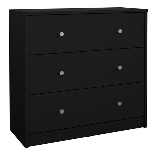 may chest of 3 drawers in black