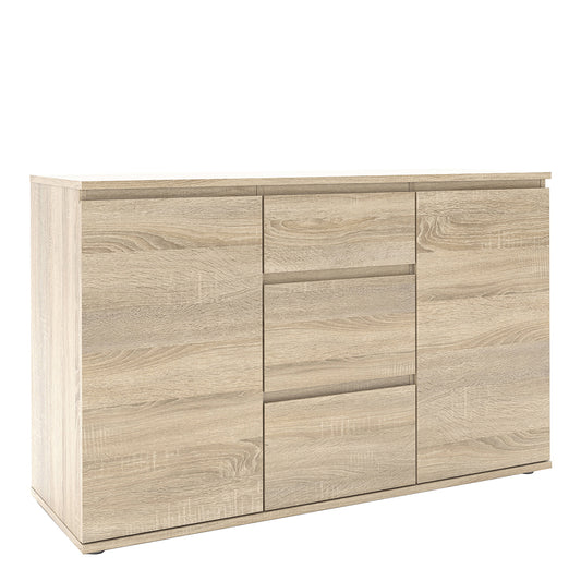 nova sideboard 3 drawers 2 doors in oak