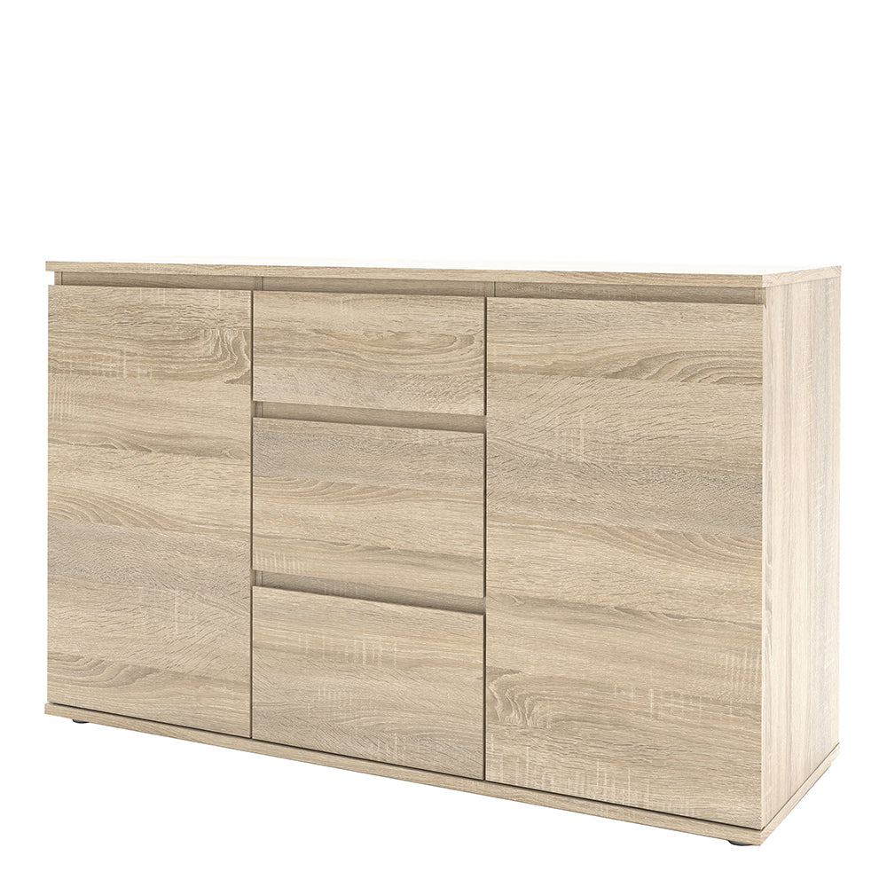 nova sideboard 3 drawers 2 doors in oak