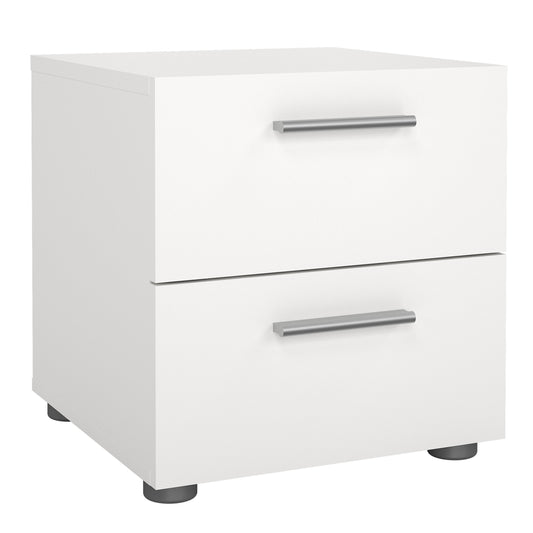 pepe bedside 2 drawers in white