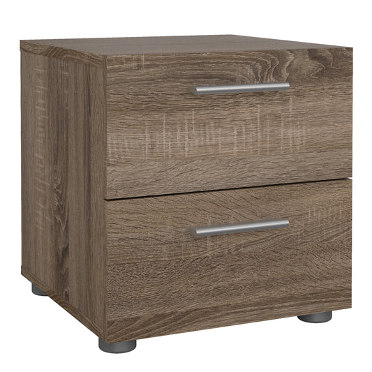 pepe bedside 2 drawers in truffle oak