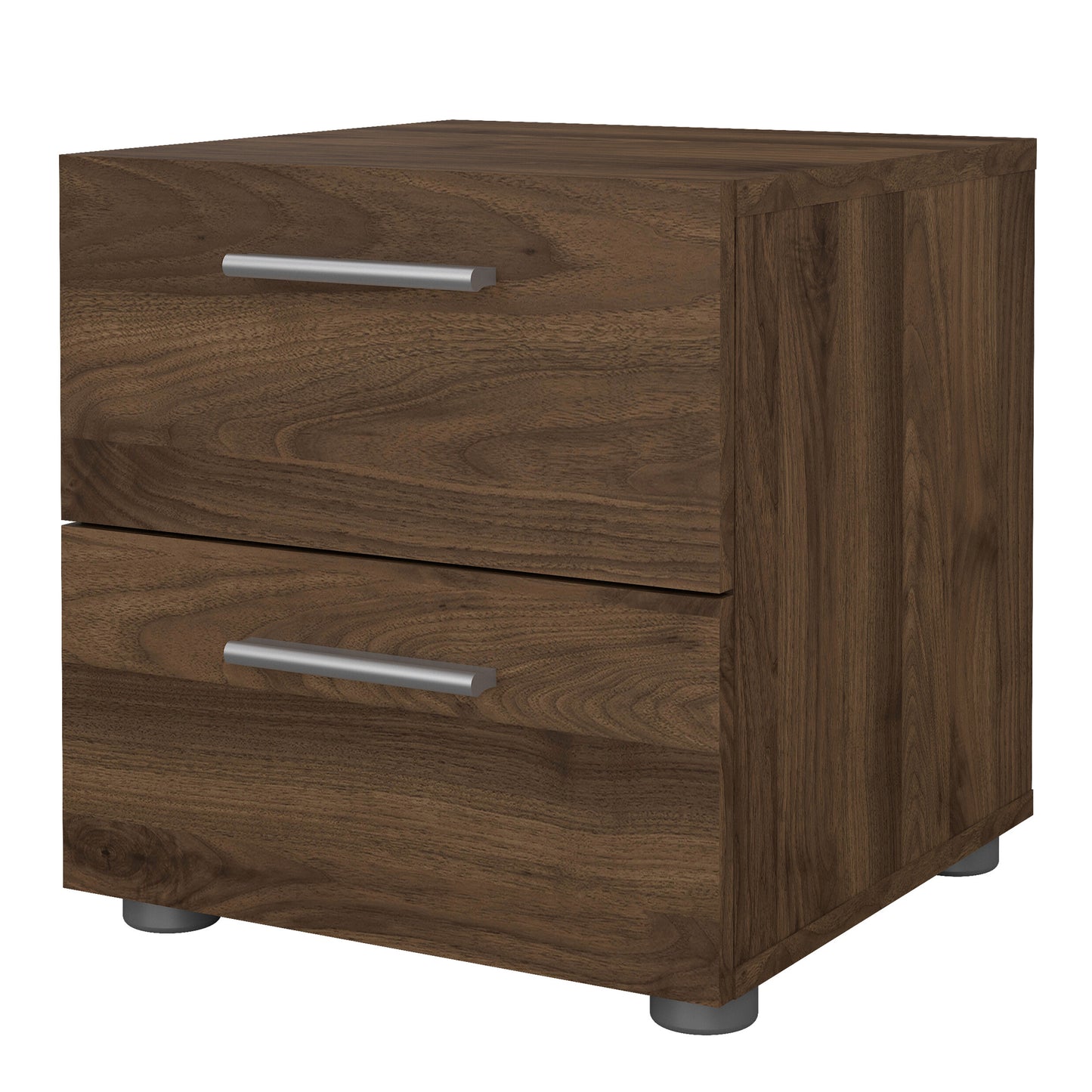 pepe bedside 2 drawers in walnut