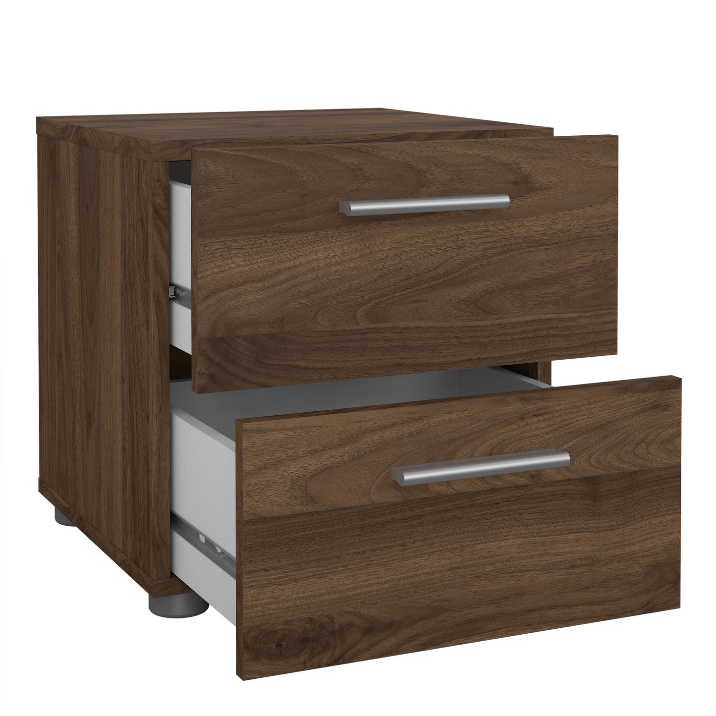 pepe bedside 2 drawers in walnut