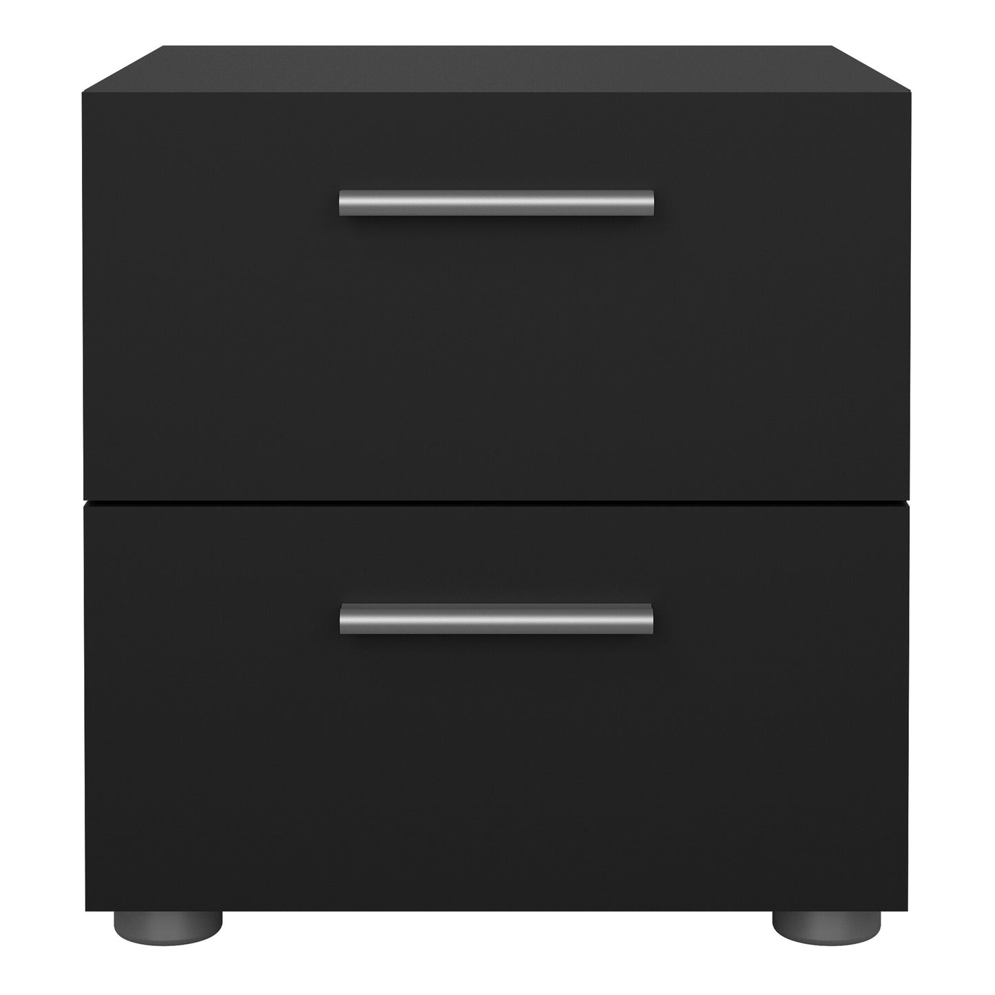 pepe bedside 2 drawers in black