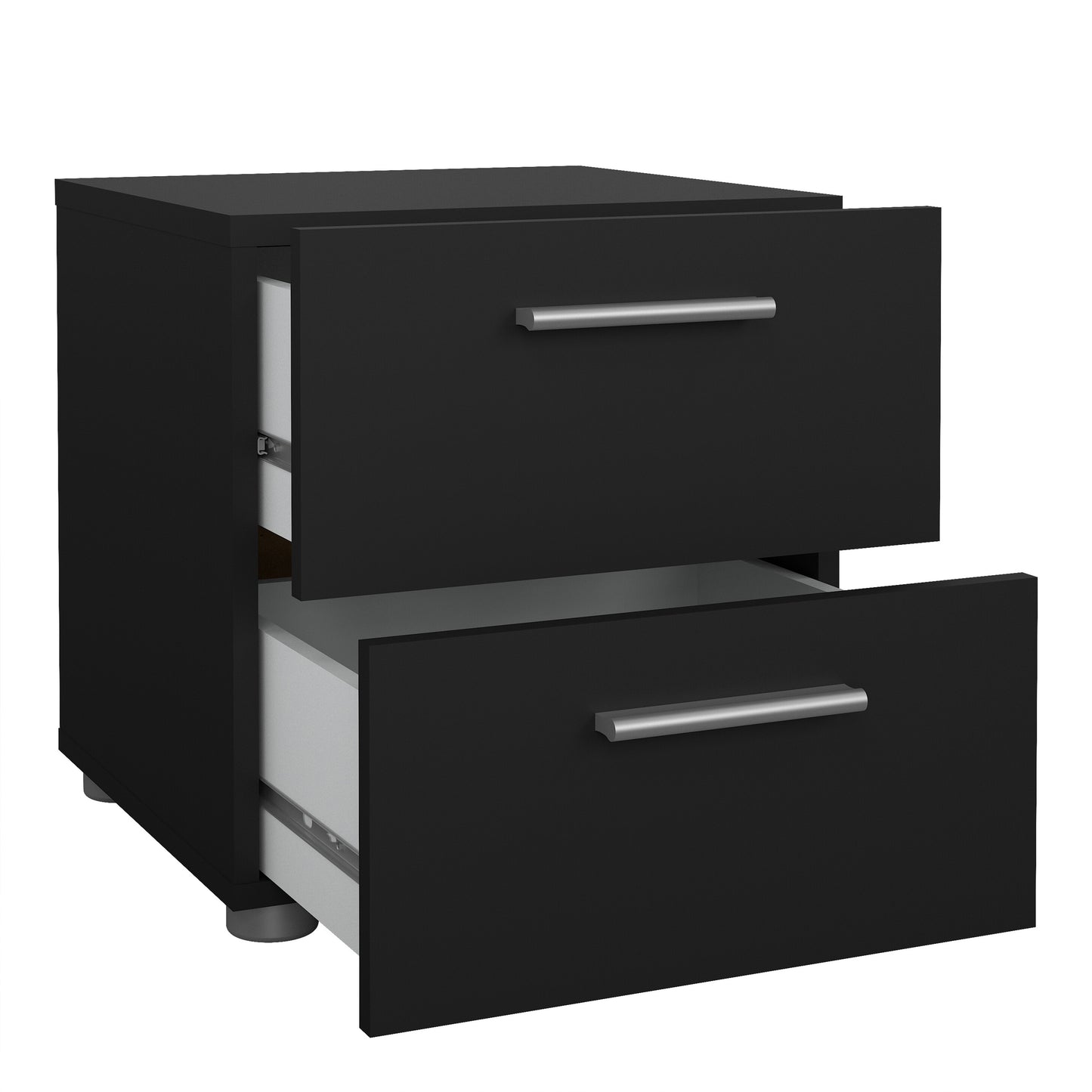 pepe bedside 2 drawers in black