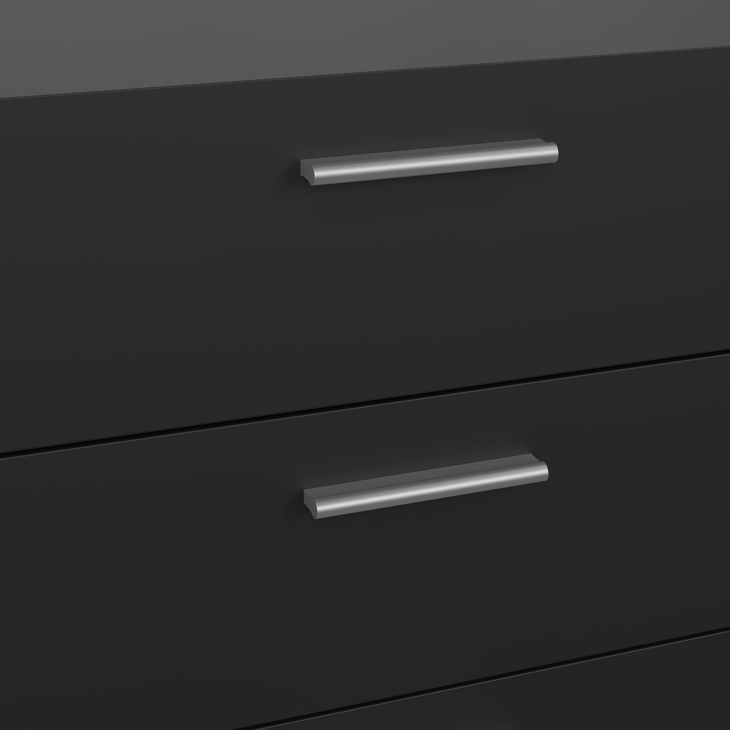 pepe wide chest of 8 drawers in black