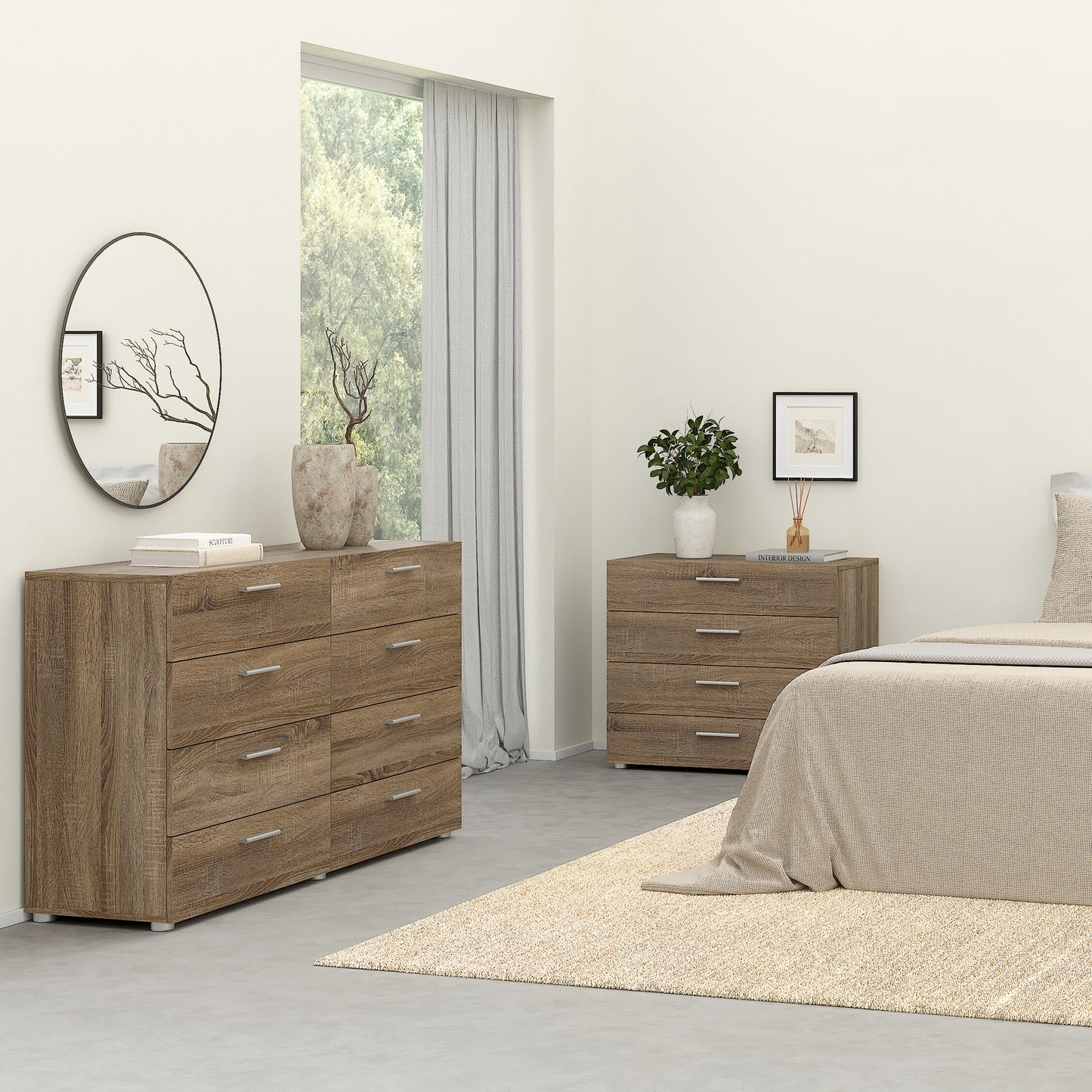 pepe chest of 4 drawers in truffle oak